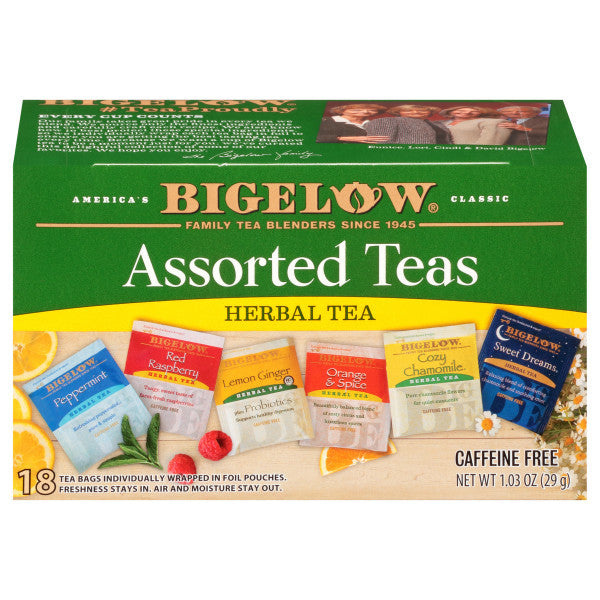 Bigelow 6 Assorted Herbal Teas (6x18 Bag )