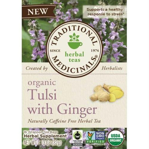 Traditional Medicinals Tulsi With Ginger  (6x16 Bag )