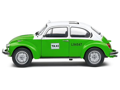 1974 Volkswagen Beetle 1303 "Mexican Taxi" Green and White 1/18 Diecast Model Car by Solido