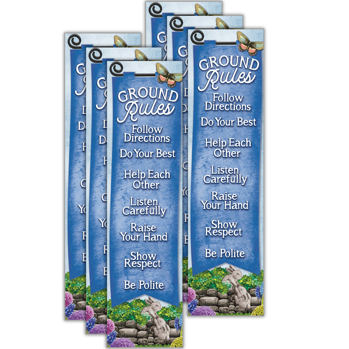 Curiosity Garden - Ground Rules Vertical Banner, Pack of 6