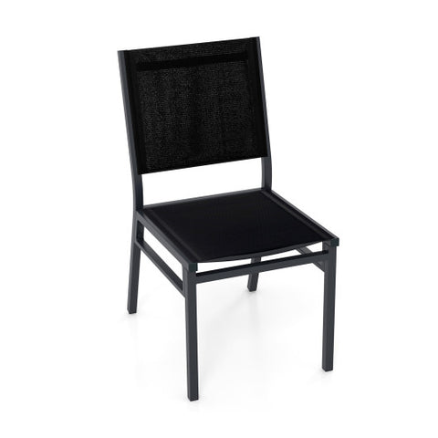 Outdoor Dining Chairs with Breathable Seat and Backrest for Backyard Porch Poolside-1 Piece