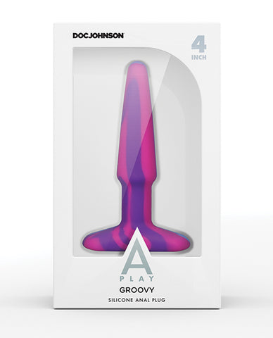 A Play 4" Groovy Silicone Anal Plug