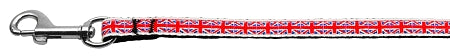 Tiled Union Jack (uk Flag) Nylon Ribbon Dog Leash