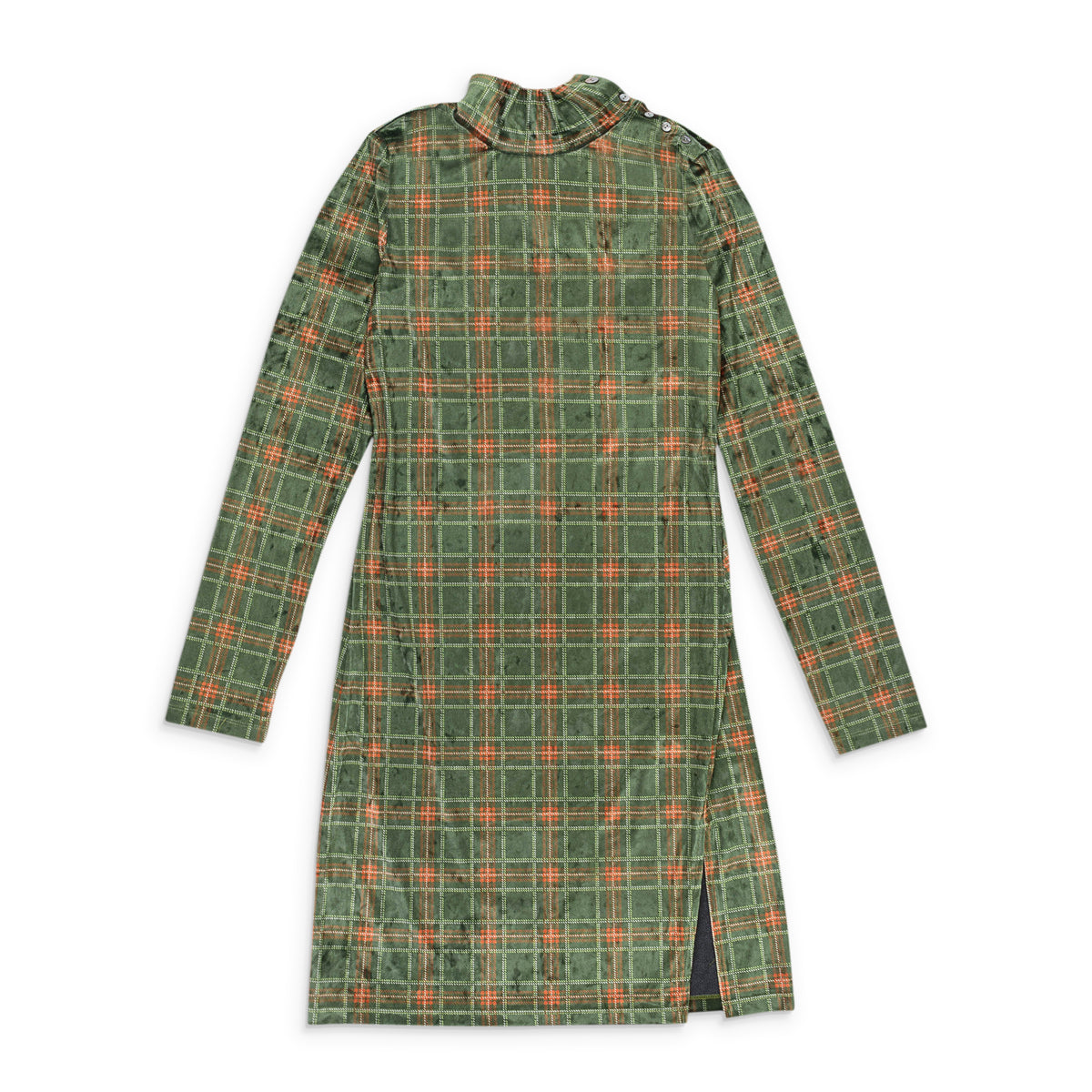 95-CPN-1118/S F19KAAPP15017_GREEN GREEN PLAID CALLIPYGIAN STRETCH PLAID DRESS Size S