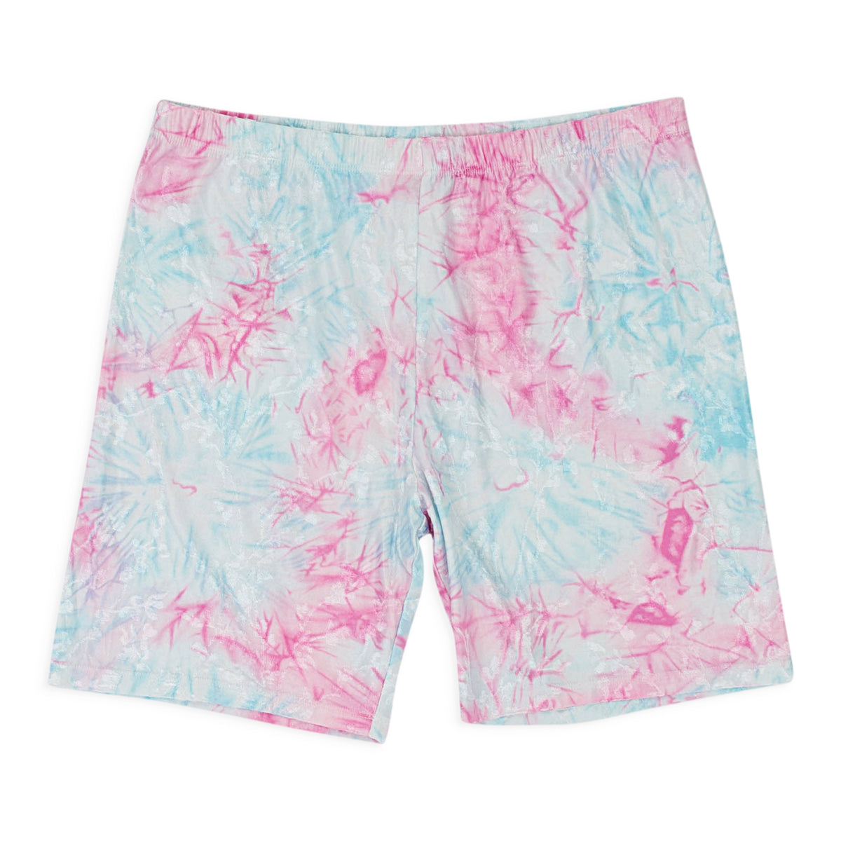 95-CPN-1137/XS F19TACP13012_PINK_BLUE PINK BLUE CALLIPYGIAN TEXTURED TIE DYE BIKE SHORT Size XS