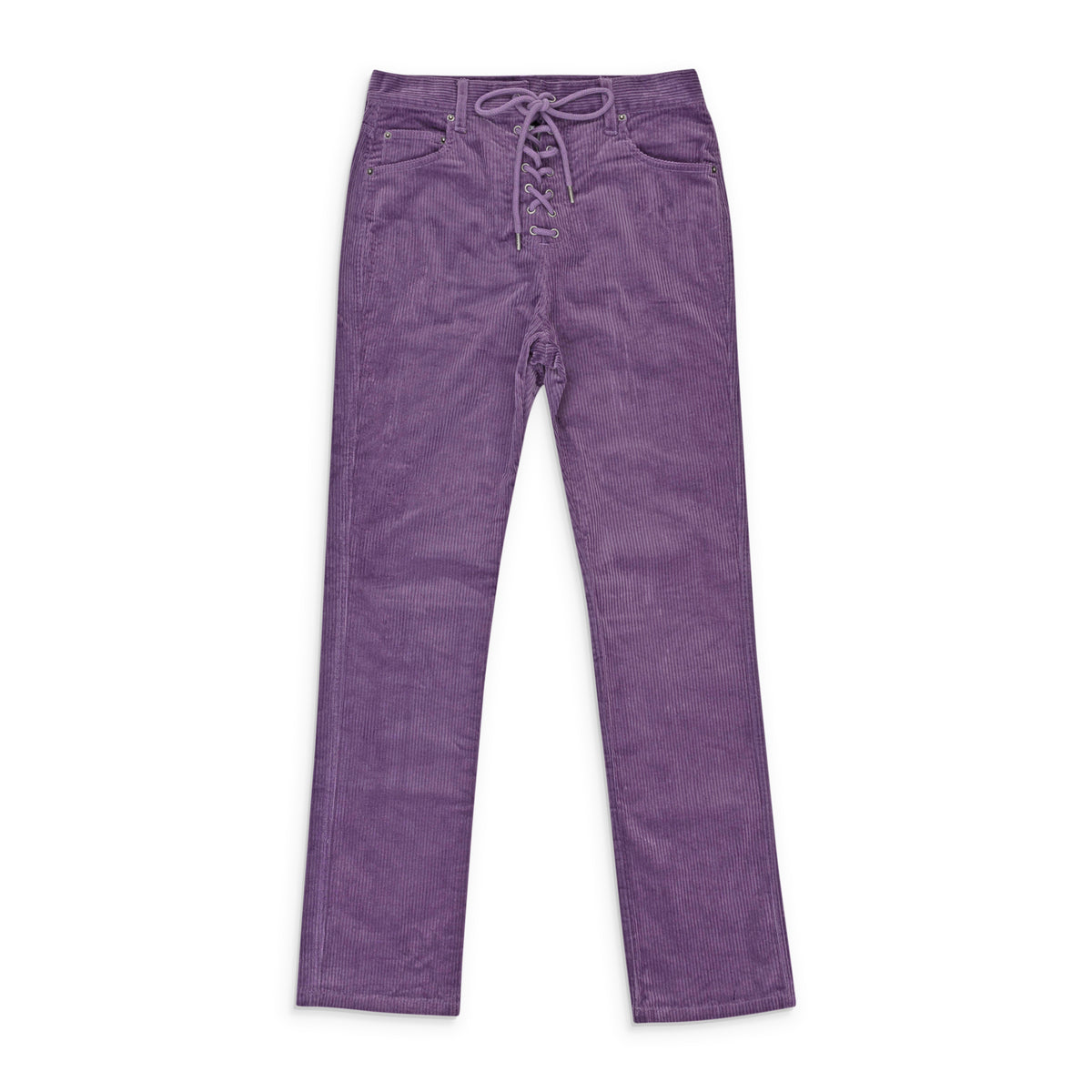 95-CPN-1048/4 F19AAQP13007_PURPLE PURPLE CALLIPYGIAN STRETCHÂ CORDUROY LACE UP JEAN Size 4