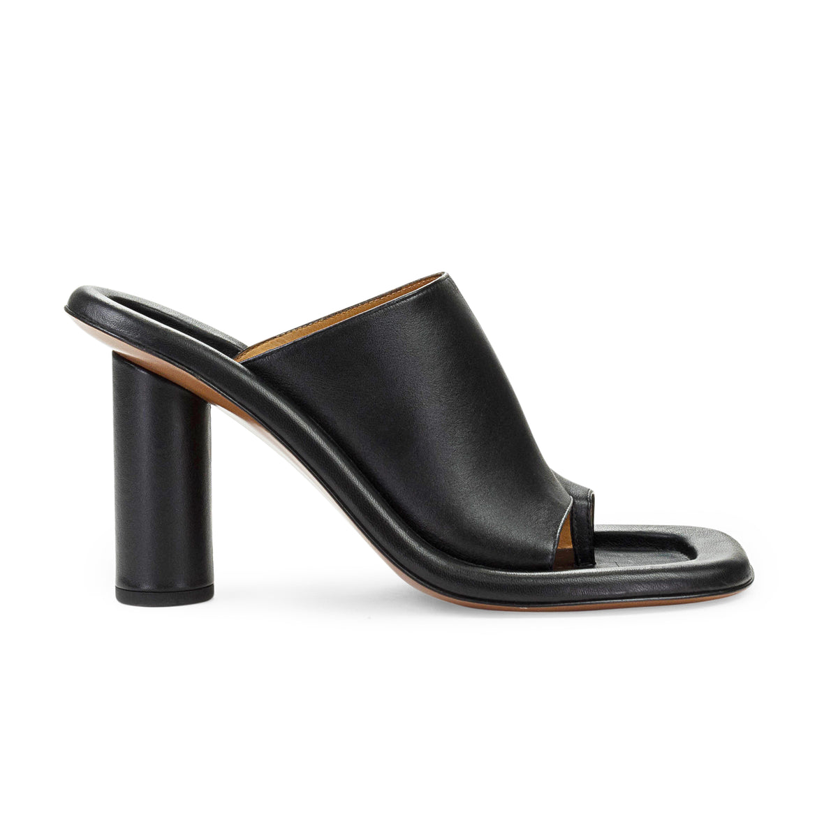 NIB AMBUSH Black Leather Cushion Slip On Mule Pumps Size 37 $925