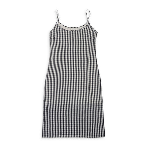 95-CPN-0051/S F19AACP15009 NAVY 16 CALLIPYGIAN GINGHAM CAMI DRESS Size S