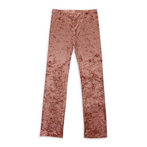 95-CPN-1113/L VP94035V_PINK DUSTY PINK CALLIPYGIAN CRUSHED VELVET PANT Size L