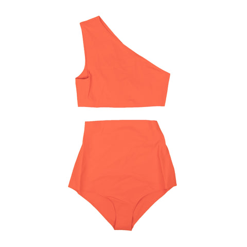 NWT BOTTEGA VENETA Orange One Shoulder Bikini Swim Suit Size 36 $440