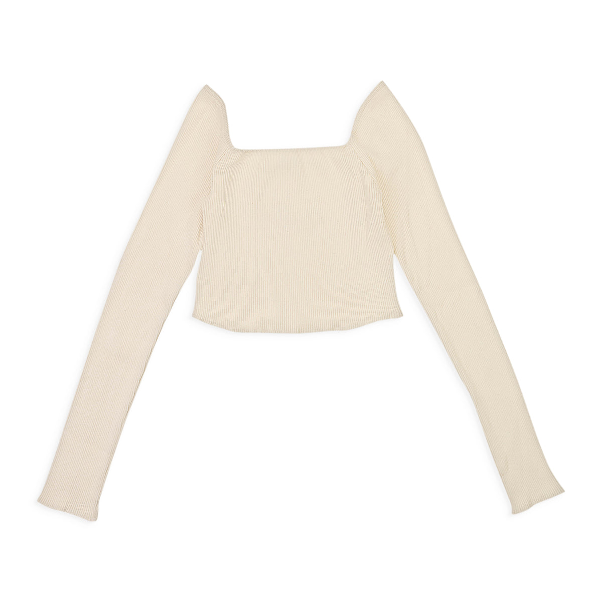 95-CPN-1142/M VT901254A Cream Callipygian Square Neck Crop Top Size M