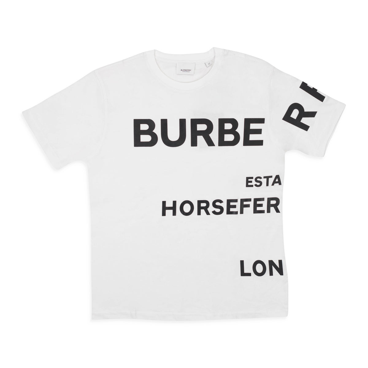 NWT Burberry White Oversized Logo T-Shirt  Size XS $510