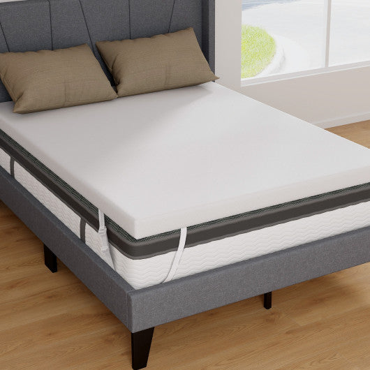 3 Inch Gel-Infused Memory Foam Mattress Topper with Removable Cover-Full Size