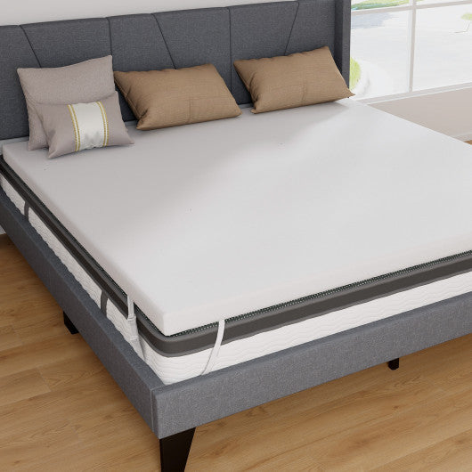 3 Inch Gel-Infused Memory Foam Mattress Topper with Removable Cover-King Size