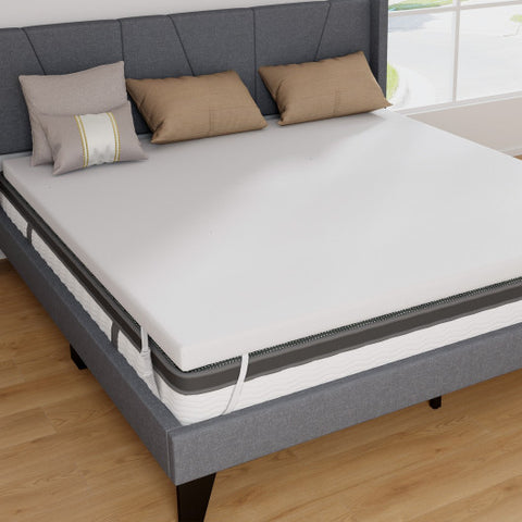 3 Inch Gel-Infused Memory Foam Mattress Topper with Removable Cover-King Size