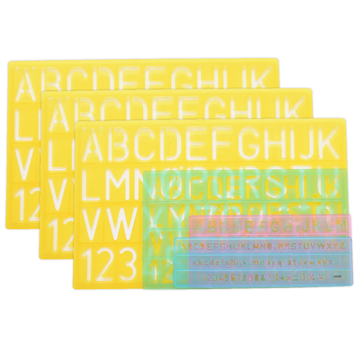 Letter Stenciling Guides, 4 Per Set, 3 Sets