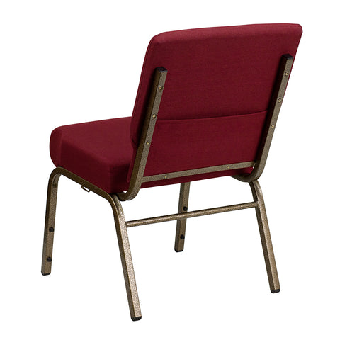 Crimson Fabric Church Chair