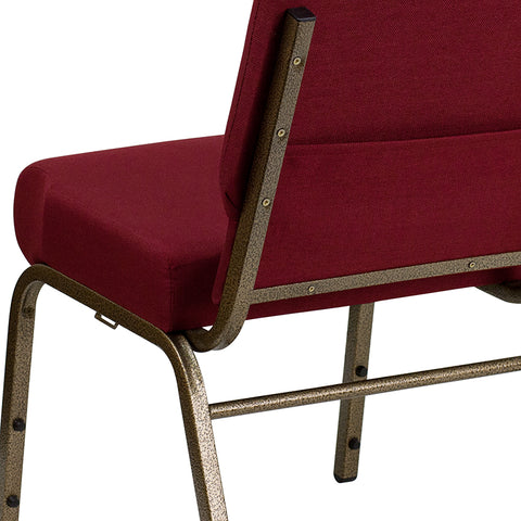 Crimson Fabric Church Chair