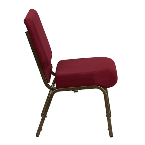 Crimson Fabric Church Chair