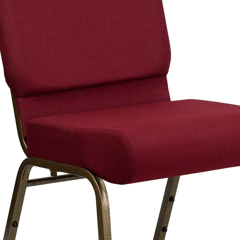 Crimson Fabric Church Chair