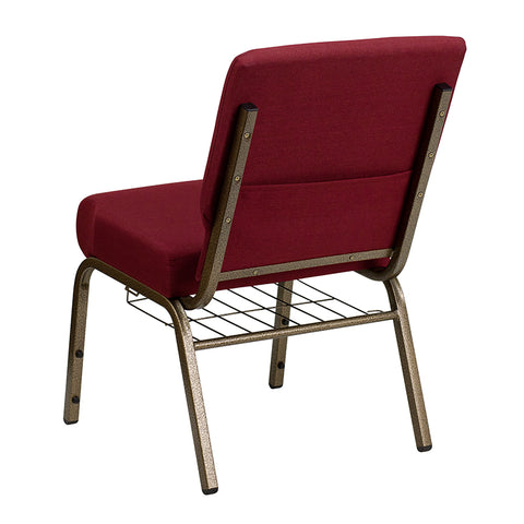 Crimson Fabric Church Chair