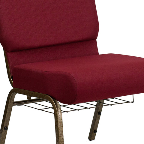 Crimson Fabric Church Chair