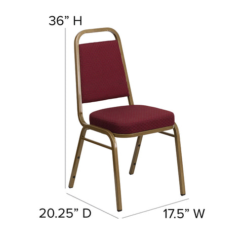 Burgundy Vinyl Banquet Chair