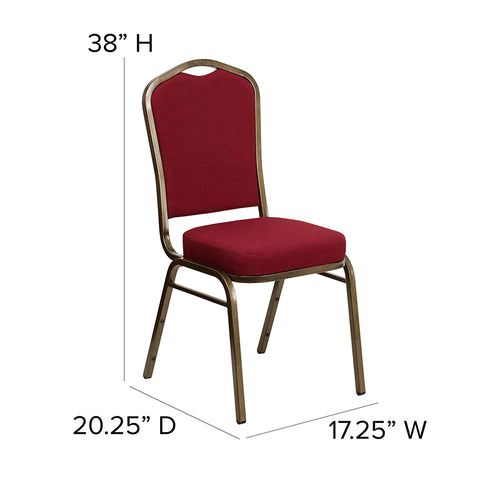 Burgundy Fabric Banquet Chair