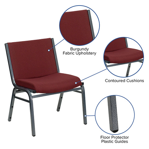 Burgundy Fabric Stack Chair