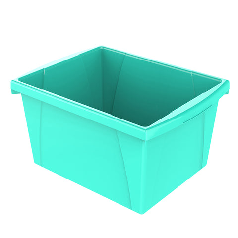 4 Gallon Storage Bin, Teal, Pack of 3