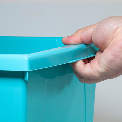 4 Gallon Storage Bin, Teal, Pack of 3