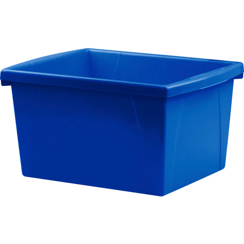 4 Gallon Storage Bin, Blue, Pack of 3