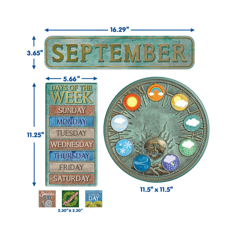 Curiosity Garden Calendar Bulletin Board Set