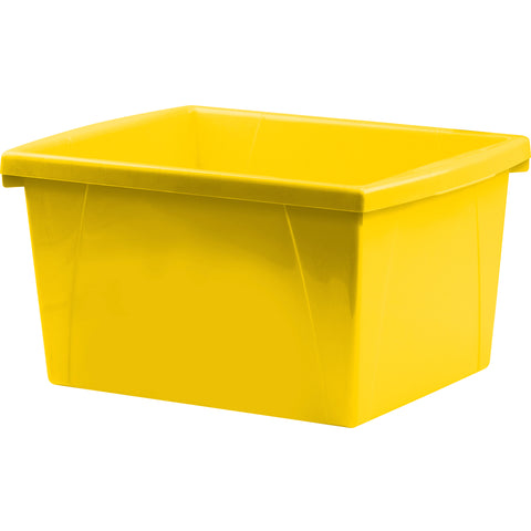 4 Gallon Storage Bin, Yellow, Pack of 3