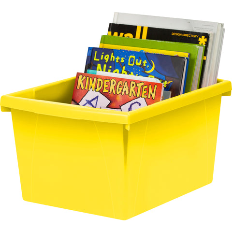 4 Gallon Storage Bin, Yellow, Pack of 3