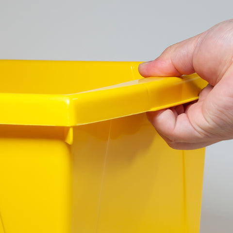 4 Gallon Storage Bin, Yellow, Pack of 3