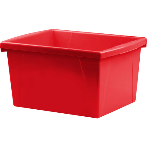 4 Gallon Storage Bin, Red, Pack of 3