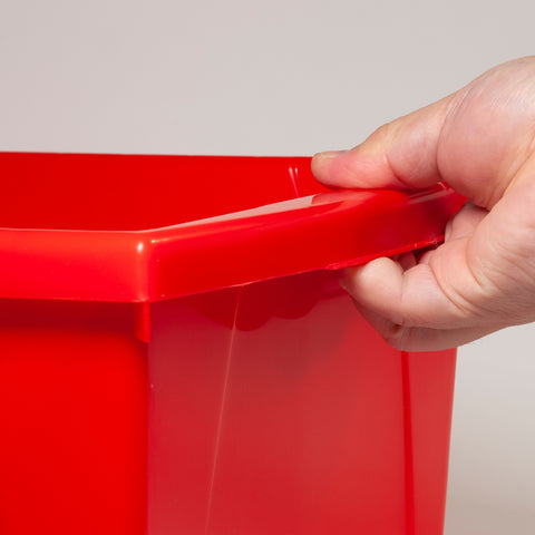 4 Gallon Storage Bin, Red, Pack of 3