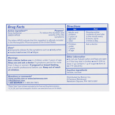 Boiron - Oscillococcinum - 6 Doses