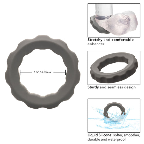 Alpha Liquid Silicone Erect Ring - Gray