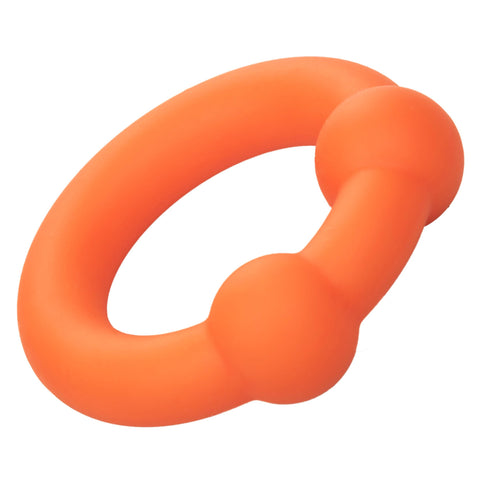 Alpha Liquid Silicone Dual Ball Ring - Orange Orange