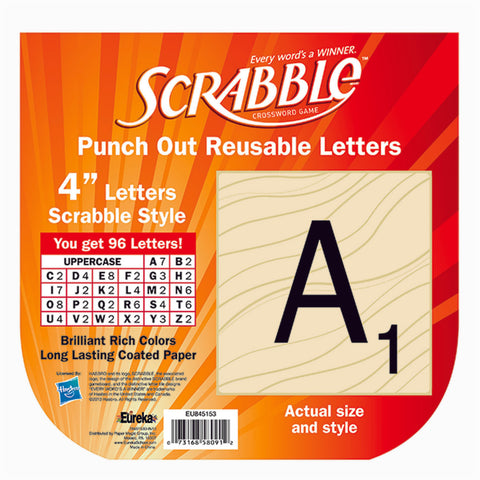 Scrabble™ Deco 4" Letters, 96 Per Pack, 3 Packs