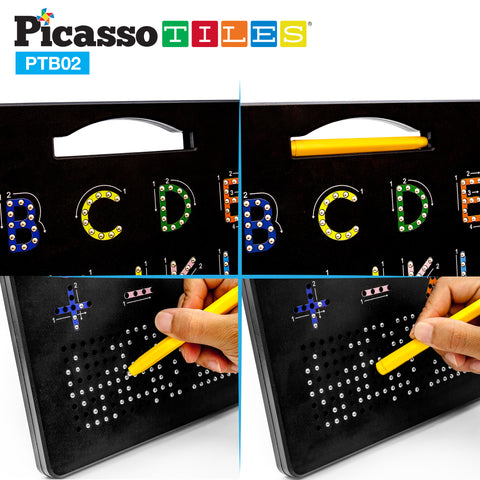 Double-Sided Magnetic Drawing Board, 12" x 10", Letters & Numbers