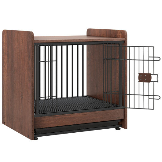 Dog Crate Indoor Dog Cage with Removable Tray and Lockable Door