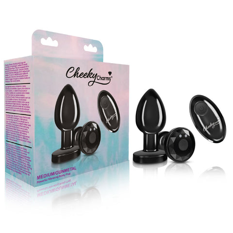 Cheeky Charms - Rechargeable Vibrating Metal Butt Plug With Remote Control