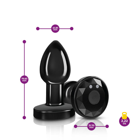 Cheeky Charms - Rechargeable Vibrating Metal Butt Plug With Remote Control