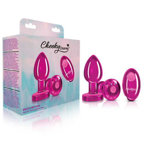 Cheeky Charms - Rechargeable Vibrating Metal Butt Plug With Remote Control