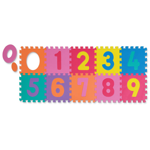 Numbers Puzzle Mat, Assorted Colors, 10" x 10", 20 Pieces/10 Squares