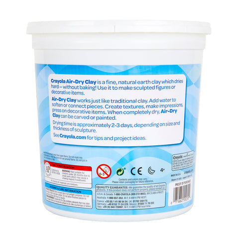 Air-Dry Clay, White, 5 lb Tub, Pack of 2