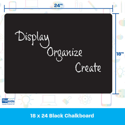 Chalk Board, Black, 18" x 24", Pack of 3